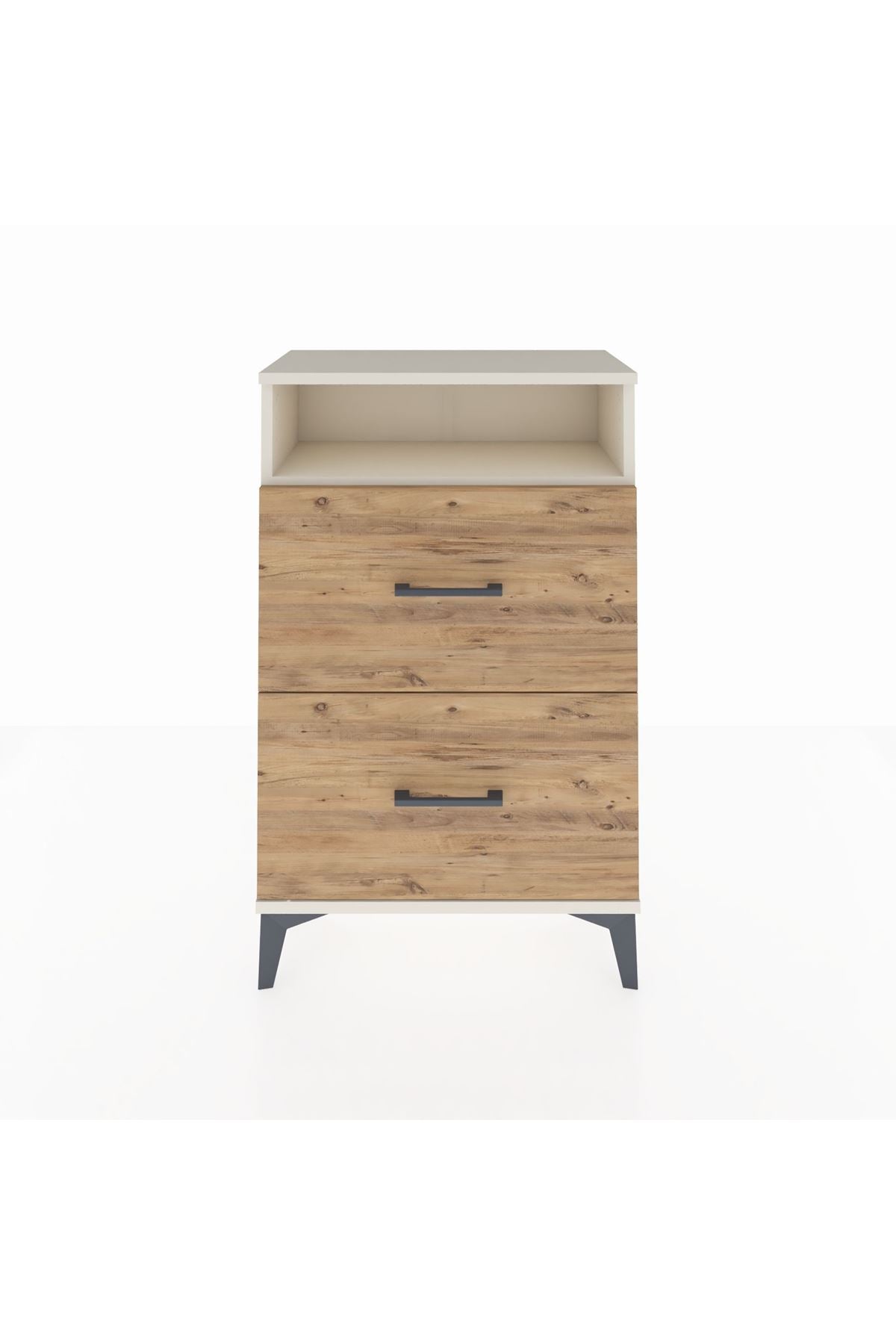 Arges Komodin Tek Raflı 2 Çekmeceli 60x30x96 Aytaşı-Çam
