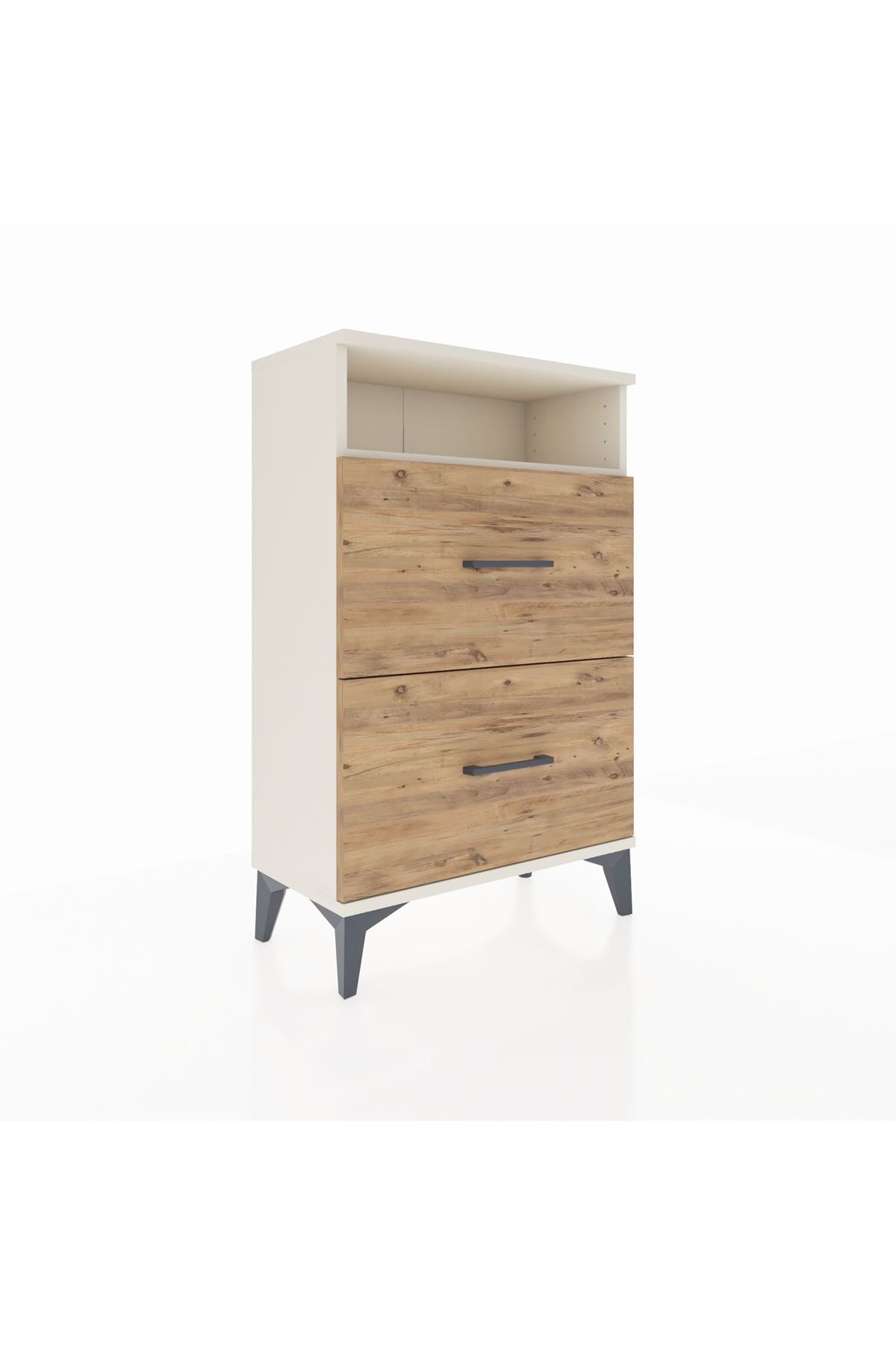 Arges Komodin Tek Raflı 2 Çekmeceli 60x30x96 Aytaşı-Çam