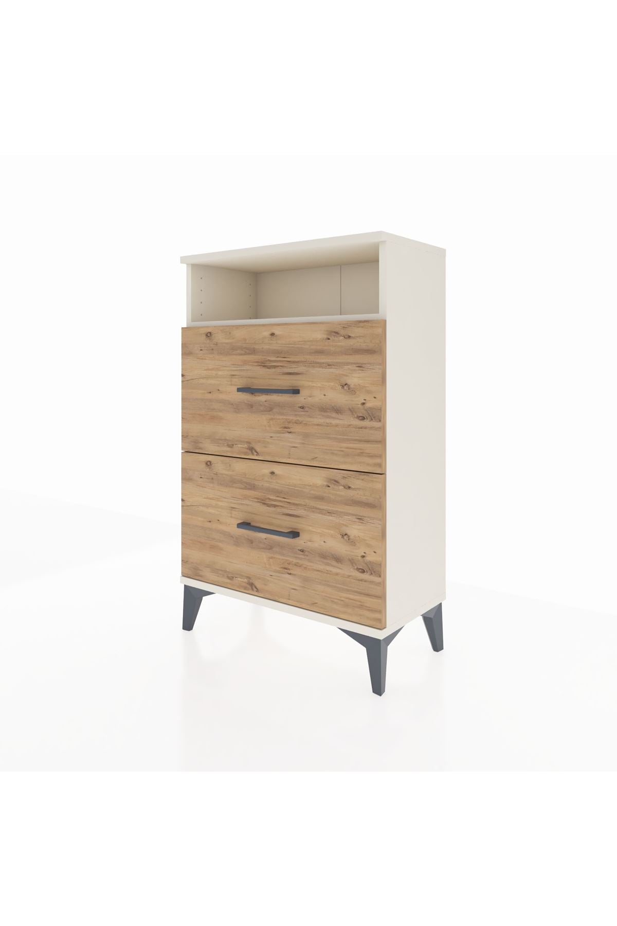 Arges Komodin Tek Raflı 2 Çekmeceli 60x30x96 Aytaşı-Çam