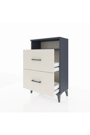 Arges Komodin Tek Raflı 2 Çekmeceli 60x30x96 Antrasit-Aytaşı