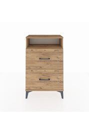 Arges Komodin Tek Raflı 2 Çekmeceli 60x30x96 Çam-Çam