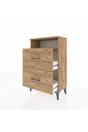 Arges Komodin Tek Raflı 2 Çekmeceli 60x30x96 Çam-Çam