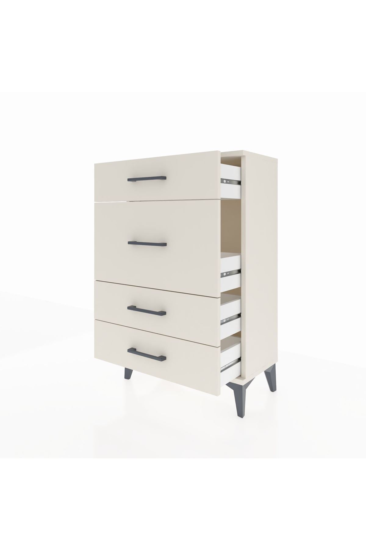 Arges Komodin 4 Çekmeceli 60x30x96 Aytaşı-Aytaşı