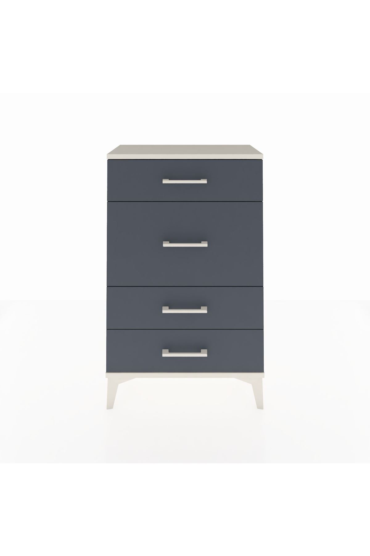 Arges Komodin 4 Çekmeceli 60x30x96 Aytaşı-Antrasit