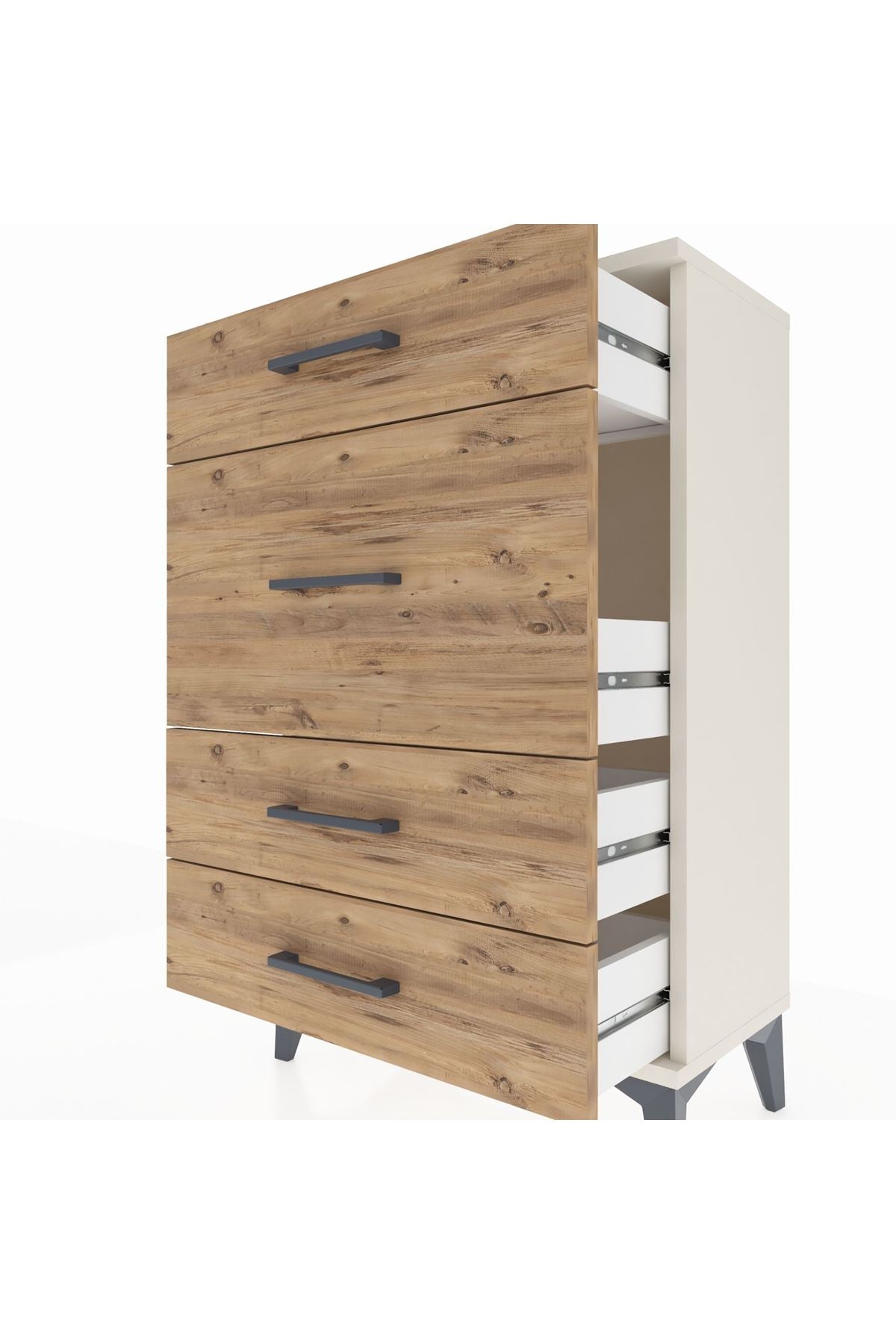 Arges Komodin 4 Çekmeceli 60x30x96 Aytaşı-Çam