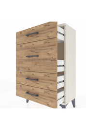 Arges Komodin 4 Çekmeceli 60x30x96 Aytaşı-Çam