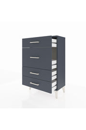 Arges Komodin 4 Çekmeceli 60x30x96 Antrasit-Antrasit