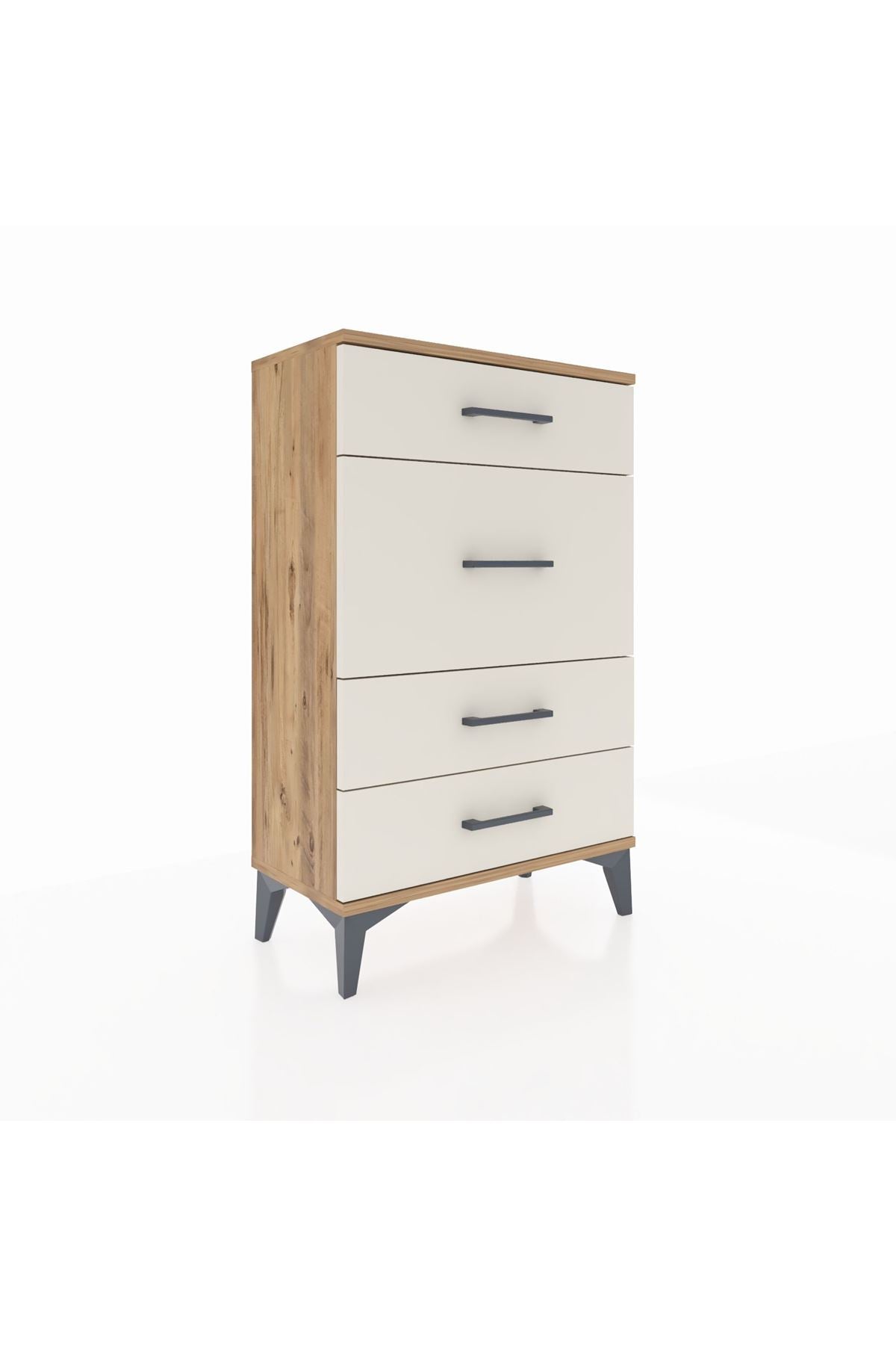 Arges Komodin 4 Çekmeceli 60x30x96 Çam-Aytaşı