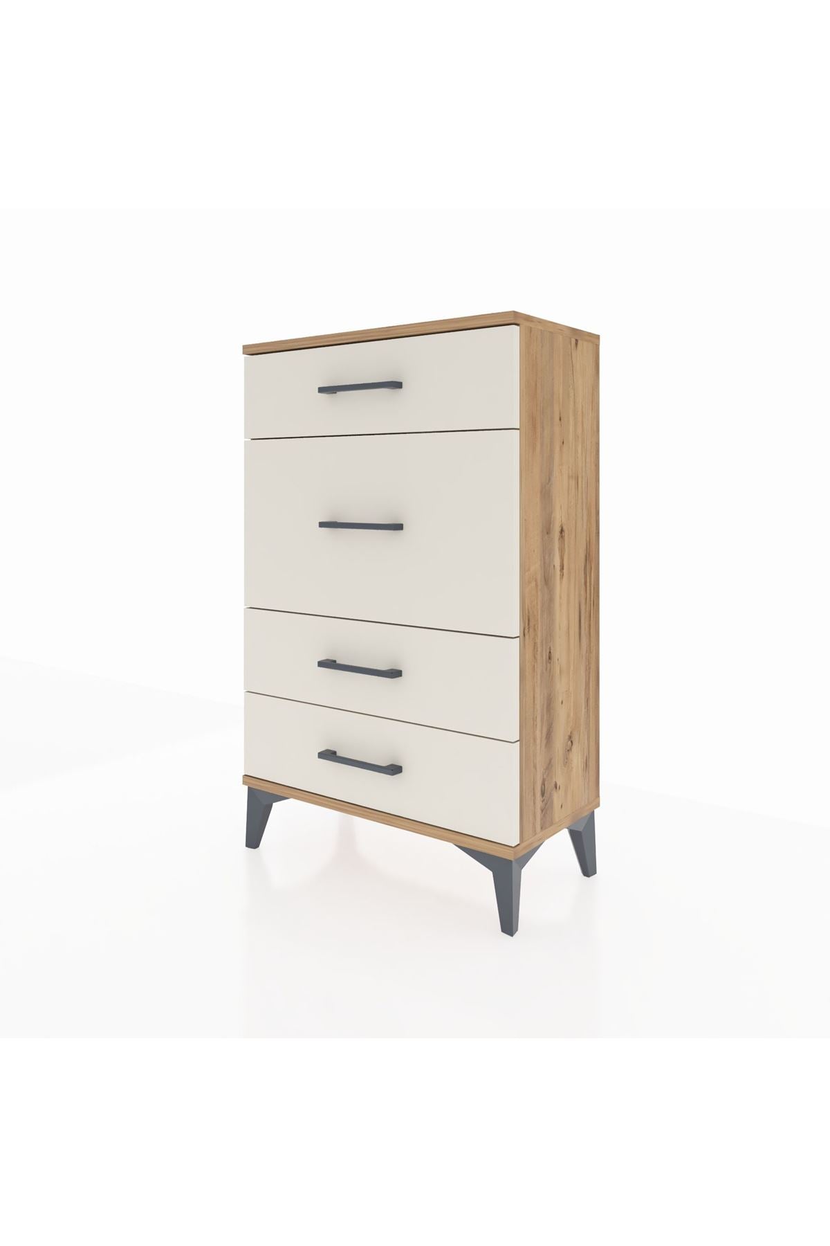 Arges Komodin 4 Çekmeceli 60x30x96 Çam-Aytaşı