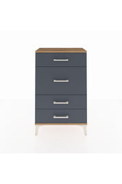 Arges Komodin 4 Çekmeceli 60x30x96 Çam-Antrasit
