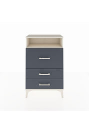 Arges Komodin Tek Raflı 3 Çekmeceli 60x30x96 Aytaşı-Antrasit