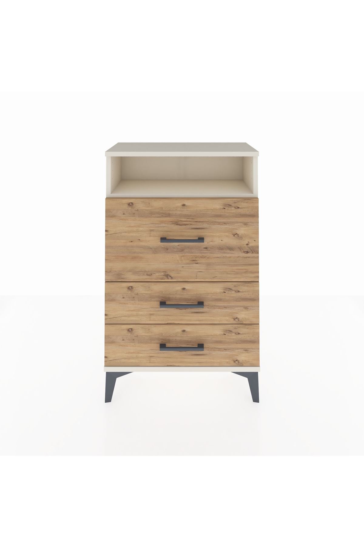 Arges Komodin Tek Raflı 3 Çekmeceli 60x30x96 Aytaşı-Çam