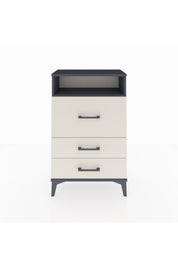 Arges Komodin Tek Raflı 3 Çekmeceli 60x30x96 Antrasit-Aytaşı