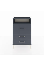 Arges Komodin Tek Raflı 3 Çekmeceli 60x30x96 Antrasit-Antrasit