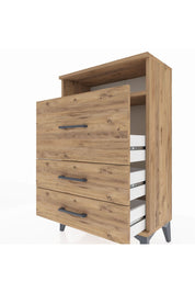 Arges Komodin Tek Raflı 3 Çekmeceli 60x30x96 Çam-Çam