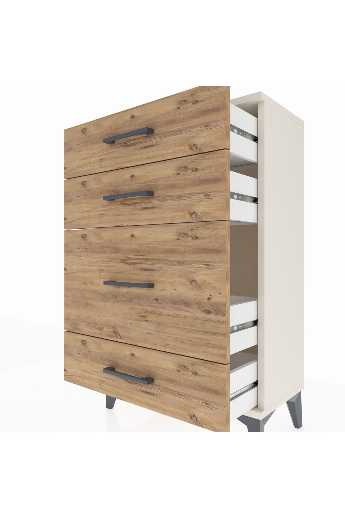 Arges Komodin 4 Çekmeceli 60x30x96 Aytaşı-Çam