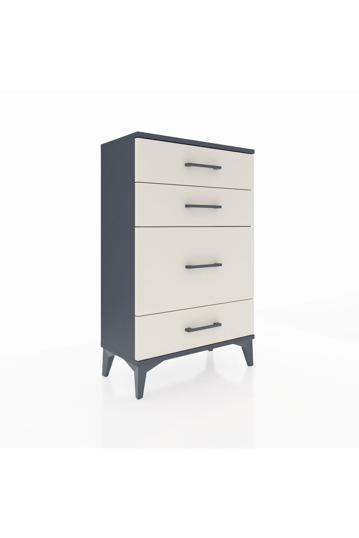 Arges Komodin 4 Çekmeceli 60x30x96 Antrasit-Aytaşı