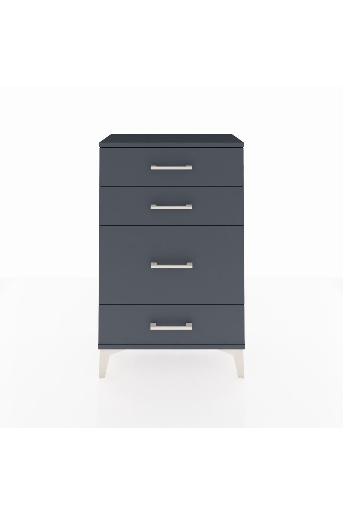 Arges Komodin 4 Çekmeceli 60x30x96 Antrasit-Antrasit