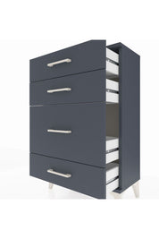 Arges Komodin 4 Çekmeceli 60x30x96 Antrasit-Antrasit