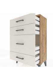 Arges Komodin 4 Çekmeceli 60x30x96 Çam-Aytaşı