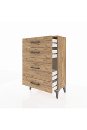 Arges Komodin 4 Çekmeceli 60x30x96 Çam-Çam