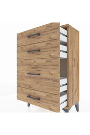 Arges Komodin 4 Çekmeceli 60x30x96 Çam-Çam