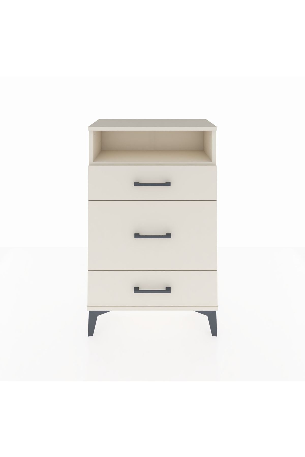 Arges Komodin Tek Raflı 3 Çekmeceli 60x30x96 Aytaşı-Aytaşı