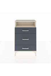 Arges Komodin Tek Raflı 3 Çekmeceli 60x30x96 Aytaşı-Antrasit