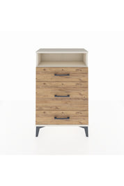 Arges Komodin Tek Raflı 3 Çekmeceli 60x30x96 Aytaşı-Çam