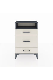 Arges Komodin Tek Raflı 3 Çekmeceli 60x30x96 Antrasit-Aytaşı