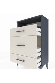 Arges Komodin Tek Raflı 3 Çekmeceli 60x30x96 Antrasit-Aytaşı