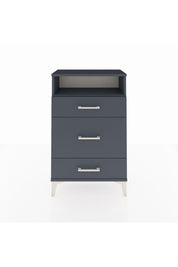 Arges Komodin Tek Raflı 3 Çekmeceli 60x30x96 Antrasit-Antrasit