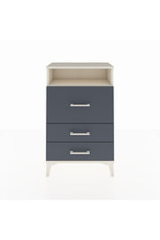 Arges Komodin Tek Raflı 3 Çekmeceli 60x30x96 Aytaşı-Antrasit