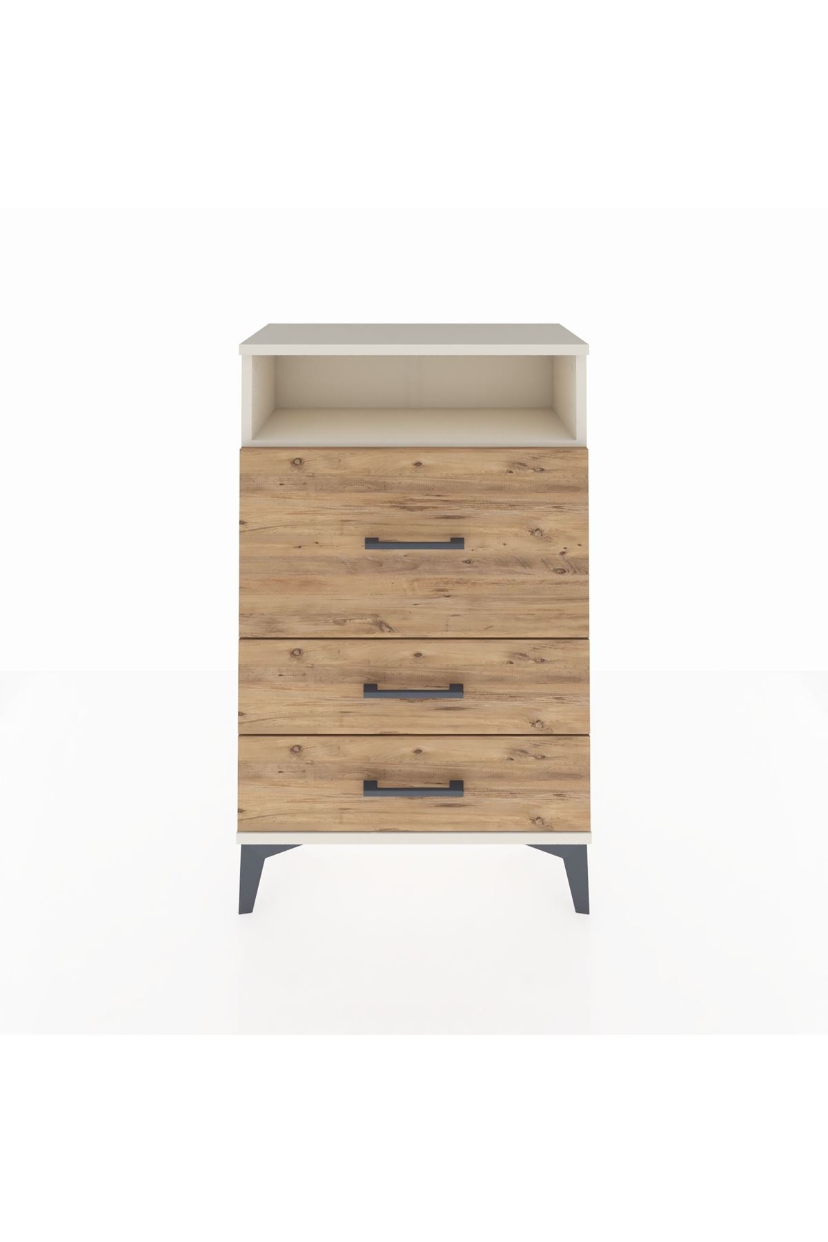 Arges Komodin Tek Raflı 3 Çekmeceli 60x30x96 Aytaşı-Çam