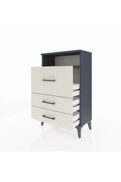 Arges Komodin Tek Raflı 3 Çekmeceli 60x30x96 Antrasit-Aytaşı