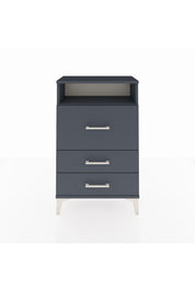Arges Komodin Tek Raflı 3 Çekmeceli 60x30x96 Antrasit-Antrasit