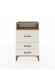 Arges Komodin Tek Raflı 3 Çekmeceli 60x30x96 Çam-Aytaşı
