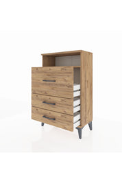 Arges Komodin Tek Raflı 3 Çekmeceli 60x30x96 Çam-Çam