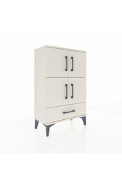 Arges Komodin 4 Raflı Tek Çekmeceli 4 Kapaklı 60x30x96 Aytaşı-Aytaşı