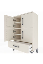 Arges Komodin 4 Raflı Tek Çekmeceli 4 Kapaklı 60x30x96 Aytaşı-Aytaşı