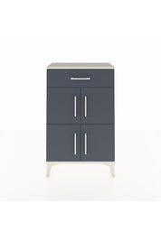 Arges Komodin Tek Raflı Tek Çekmeceli 4 Kapaklı 60x30x96 Aytaşı-Antrasit