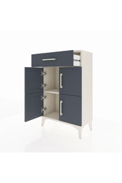 Arges Komodin Tek Raflı Tek Çekmeceli 4 Kapaklı 60x30x96 Aytaşı-Antrasit