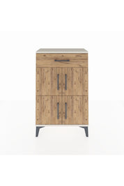 Arges Komodin Tek Raflı Tek Çekmeceli 4 Kapaklı 60x30x96 Aytaşı-Çam