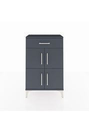 Arges Komodin Tek Raflı Tek Çekmeceli 4 Kapaklı 60x30x96 Antrasit-Antrasit