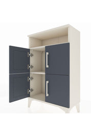 Arges Komodin Tek Raflı 4 Kapaklı 60x30x96 Aytaşı-Antrasit