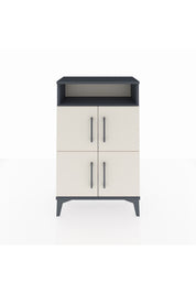 Arges Komodin Tek Raflı 4 Kapaklı 60x30x96 Antrasit-Aytaşı