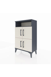 Arges Komodin Tek Raflı 4 Kapaklı 60x30x96 Antrasit-Aytaşı