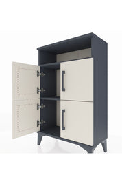 Arges Komodin Tek Raflı 4 Kapaklı 60x30x96 Antrasit-Aytaşı