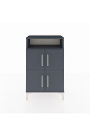 Arges Komodin Tek Raflı 4 Kapaklı 60x30x96 Antrasit-Antrasit