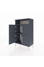 Arges Komodin Tek Raflı 4 Kapaklı 60x30x96 Antrasit-Antrasit